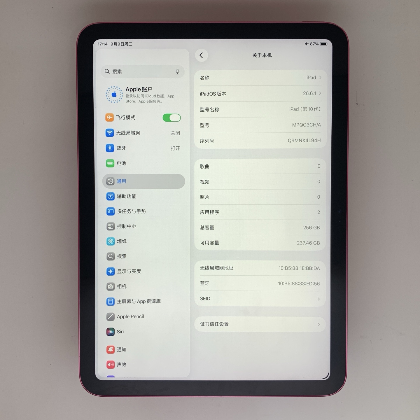 iPad 10 10.9-inch (2022) Pink, view 2
