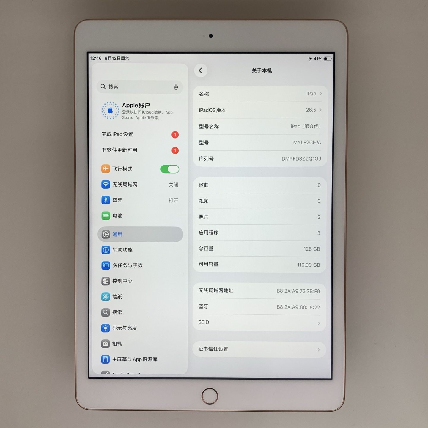iPad 8 10.2-inch (2020) Gold, view 2