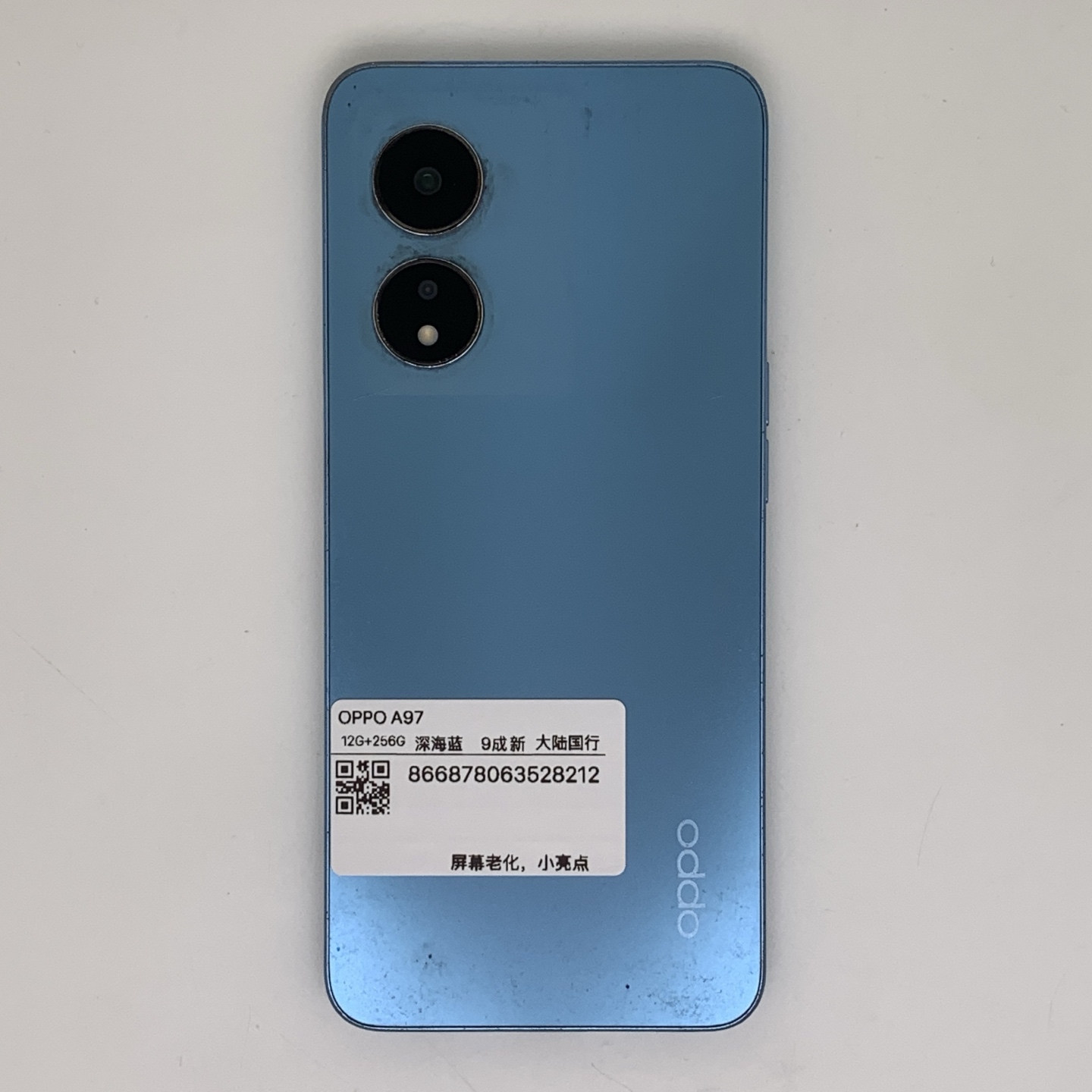 OPPO A97, Deep Sea Blue, Approx. 90% appearance