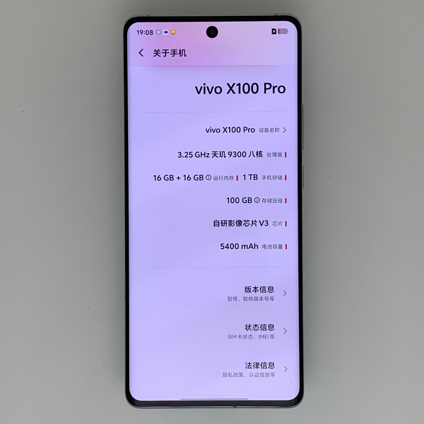 vivo X100 Pro Moonlight White, view 2