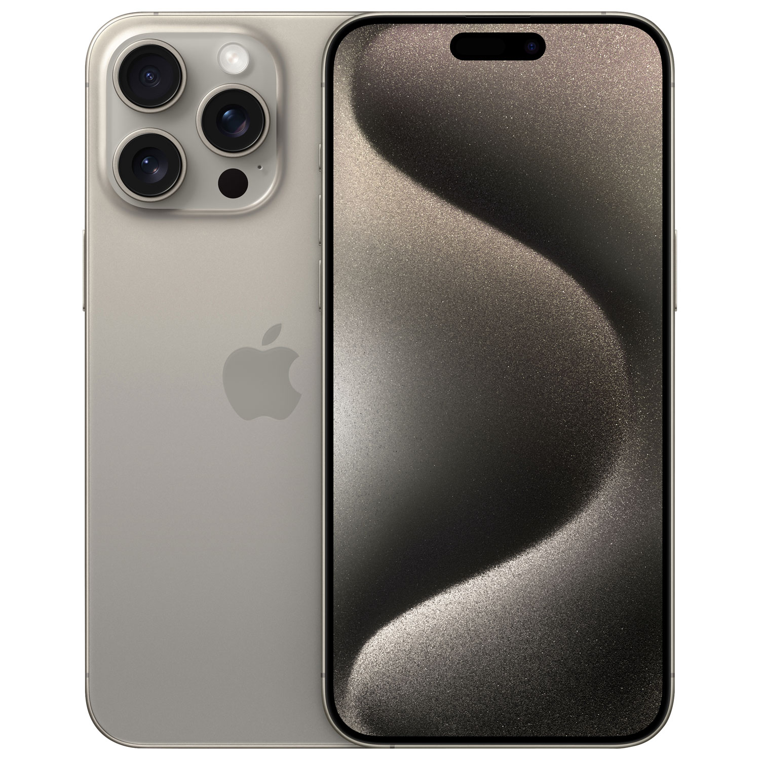iPhone 15 Pro Max front and back product illustration
